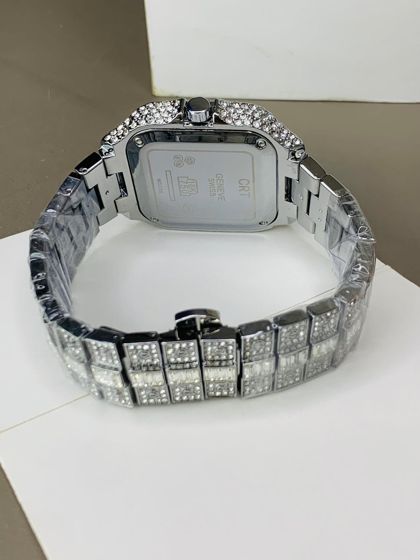 Cartier Arabic Dial Full Stone (UNISEX) Watch - (9229-W12)